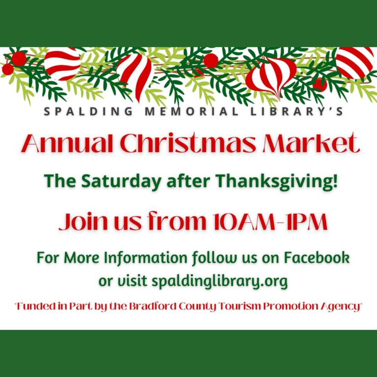 Spalding Memorial Library Christmas Market 768x768